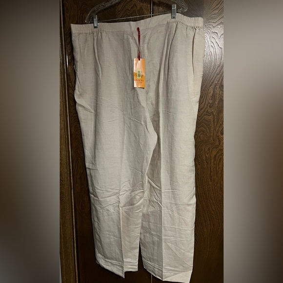 Ruby Rd 24W Beige Linen Trousers - Picture 2 of 8